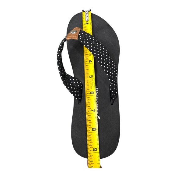Tommy Bahama Foam Polka Dot Strap Flip Flops Black White Womens Size 9 Summer - Picture 4 of 12